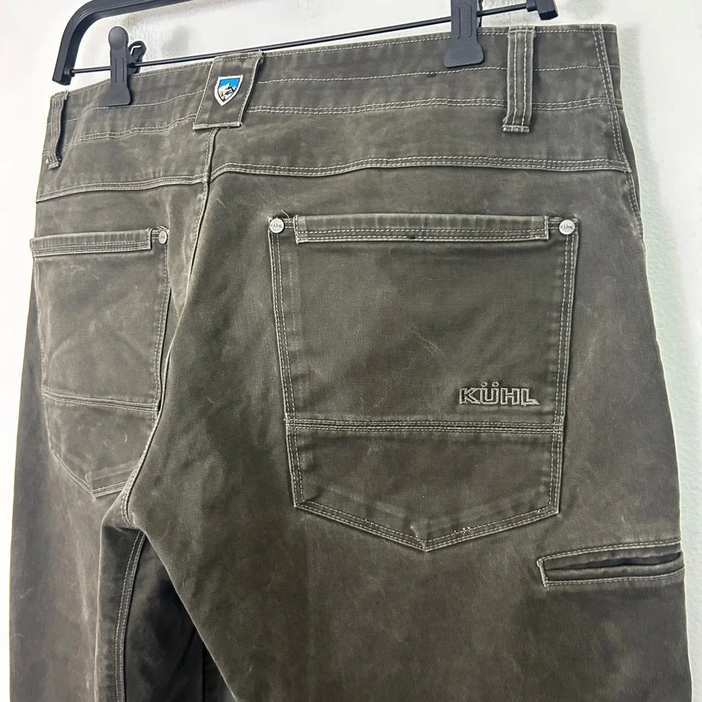 Kuhl Rydr Mens 34x34 Dark Brown Articulated Workwear Outdoor Hiking Pants